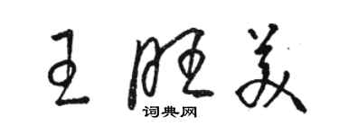 駱恆光王旺美草書個性簽名怎么寫