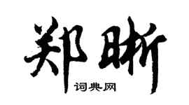 胡問遂鄭晰行書個性簽名怎么寫