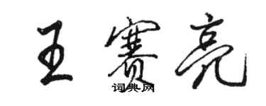 駱恆光王賽亮行書個性簽名怎么寫