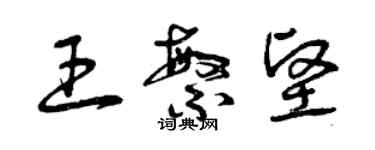 曾慶福王繁堅草書個性簽名怎么寫