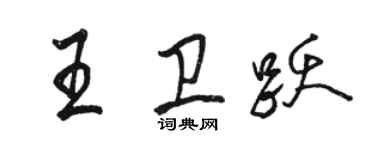 駱恆光王衛躍行書個性簽名怎么寫