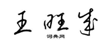 梁錦英王旺成草書個性簽名怎么寫