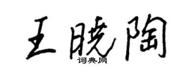 王正良王曉陶行書個性簽名怎么寫