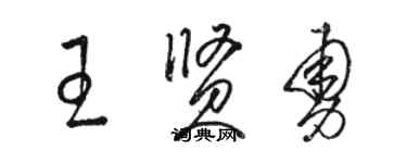 駱恆光王賢勇草書個性簽名怎么寫