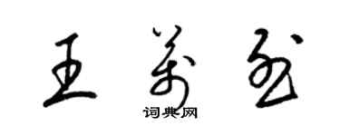 梁錦英王萬烈草書個性簽名怎么寫