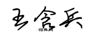 朱錫榮王含兵草書個性簽名怎么寫