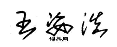 朱錫榮王姿滇草書個性簽名怎么寫