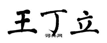 翁闓運王丁立楷書個性簽名怎么寫