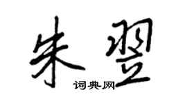 王正良朱翌行書個性簽名怎么寫