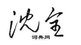 駱恆光沈全草書個性簽名怎么寫