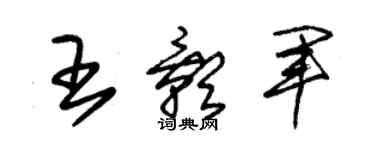 朱錫榮王影軍草書個性簽名怎么寫
