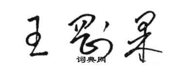 駱恆光王剛果草書個性簽名怎么寫