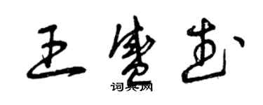 曾慶福王盛武草書個性簽名怎么寫