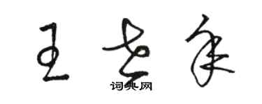 駱恆光王世年草書個性簽名怎么寫