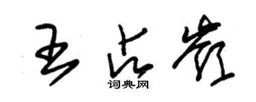 朱錫榮王占嶺草書個性簽名怎么寫