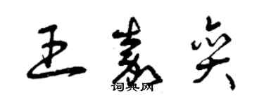 曾慶福王嘉奕草書個性簽名怎么寫