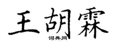 丁謙王胡霖楷書個性簽名怎么寫