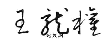 駱恆光王龍權草書個性簽名怎么寫