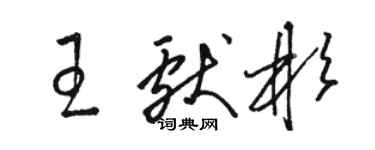 駱恆光王獻彬草書個性簽名怎么寫