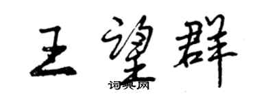 曾慶福王望群行書個性簽名怎么寫