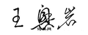 駱恆光王興岩草書個性簽名怎么寫