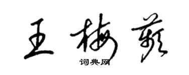 梁錦英王梅苹草書個性簽名怎么寫