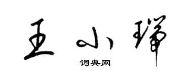 梁錦英王小瑞草書個性簽名怎么寫