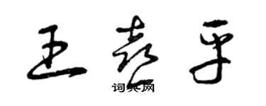 曾慶福王喜平草書個性簽名怎么寫