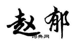 胡問遂趙郁行書個性簽名怎么寫