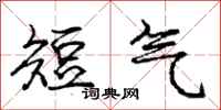 龐中華短氣行書怎么寫