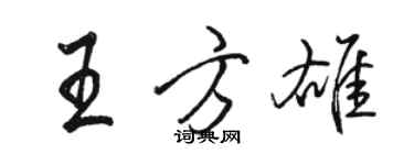 駱恆光王方雄行書個性簽名怎么寫