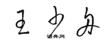 駱恆光王少舟草書個性簽名怎么寫