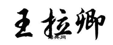 胡問遂王拉卿行書個性簽名怎么寫