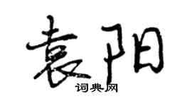 曾慶福袁陽行書個性簽名怎么寫
