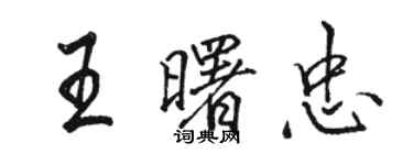 駱恆光王曙忠行書個性簽名怎么寫