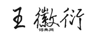 駱恆光王徽衍行書個性簽名怎么寫