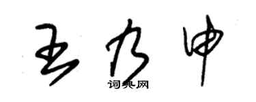 朱錫榮王乃申草書個性簽名怎么寫
