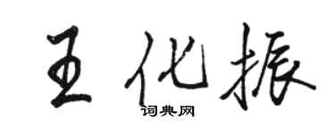 駱恆光王化振行書個性簽名怎么寫