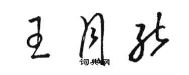 駱恆光王月能草書個性簽名怎么寫