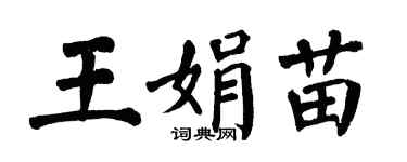 翁闓運王娟苗楷書個性簽名怎么寫