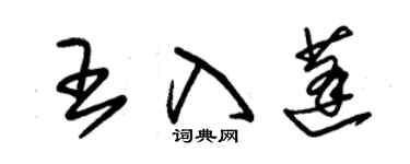 朱錫榮王入蓬草書個性簽名怎么寫