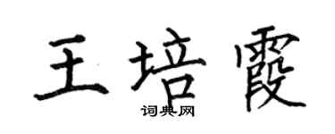 何伯昌王培霞楷書個性簽名怎么寫