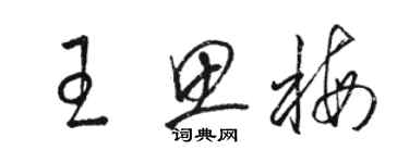 駱恆光王思梅草書個性簽名怎么寫