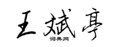 王正良王斌亭行書個性簽名怎么寫