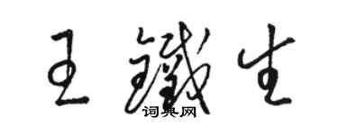 駱恆光王鐵生草書個性簽名怎么寫