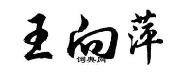 胡問遂王向萍行書個性簽名怎么寫