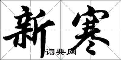 胡問遂新寒行書怎么寫