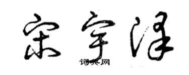 曾慶福宋宇澤草書個性簽名怎么寫