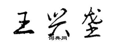 曾慶福王興壟行書個性簽名怎么寫