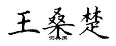 丁謙王桑楚楷書個性簽名怎么寫